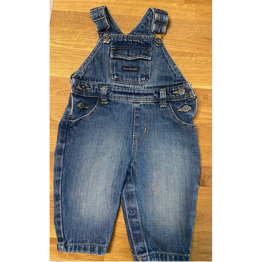 Infant Calvin Kline denim overalls
